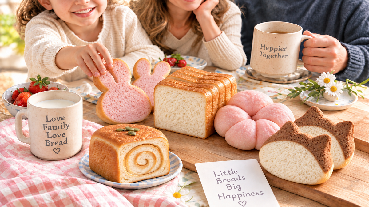 Playful OhOhCubie breads and colorful packaging