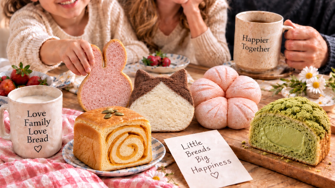 Playful OhOhCubie breads and colorful packaging